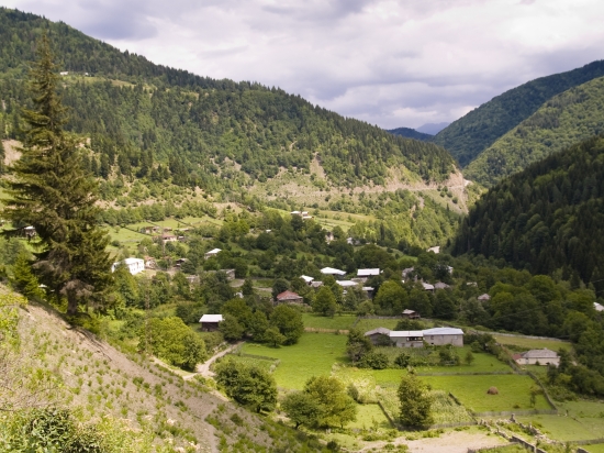 Village in valley